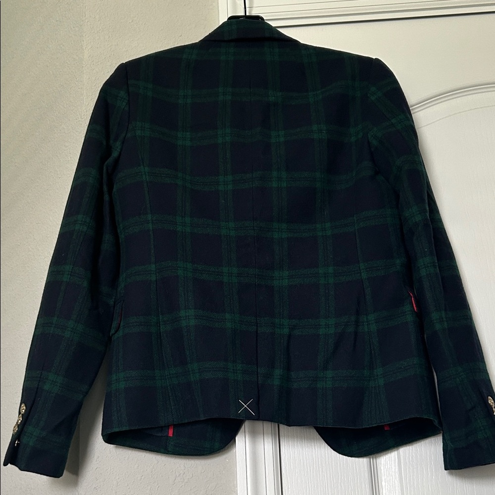 J. Crew Dark Green and Black Plaid Jacket - Picture 7 of 10